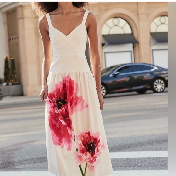 Express Floral Midi Sleeveless Dress size 12 - Picture 2 of 8